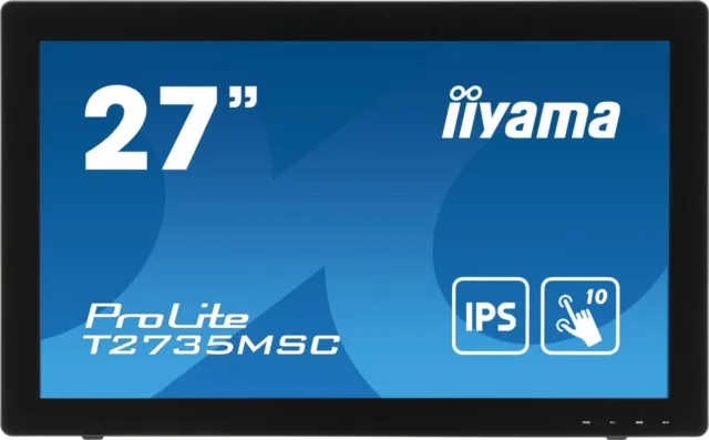 iiyama ProLite 27 Zoll Touch Monitor Display T2735MSC-B3 FHD IPS VGA HDMI DP USB