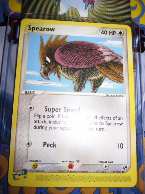 Pokemon Mint (◕‿◕✿) Ex Sandstorm English Spearow 81/100 Com 1St Edition (2003)