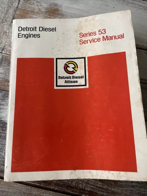 Detroit Diesel Engines Series 53 Service Maintenance Book Shop Manual 8V53 6V53