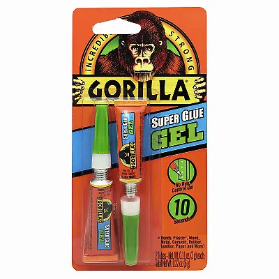 Gorilla 7820001 Super Glue, Liquid, Irritating, Straw/White Water, 3 g Tube