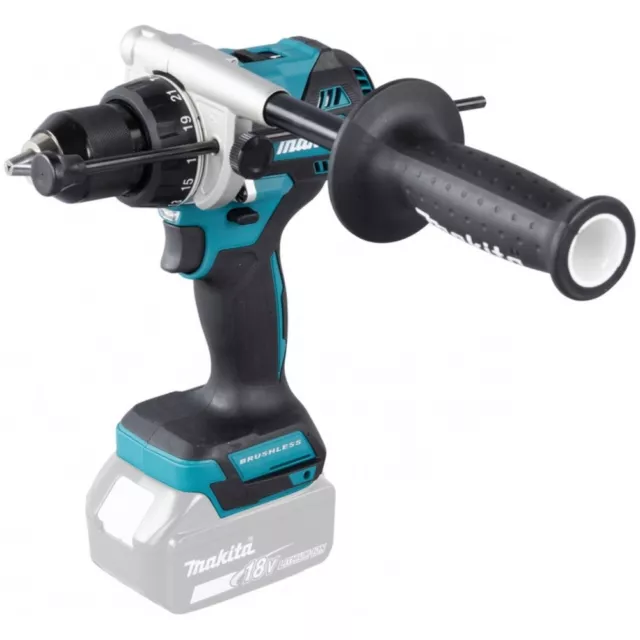 Makita DHP486Z solo Akku-Schlagbohrschrauber blau/schwarz ohne Akku, Softgrip