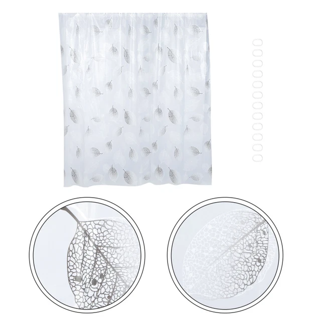 Tenda doccia decorazione foglio tenda impermeabile grigio acciaio inossidabile