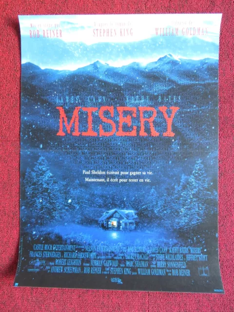 MISERY FRENCH (15" x 20") POSTER STEPHEN KING KATHY BATES JAMES CAAN 1990