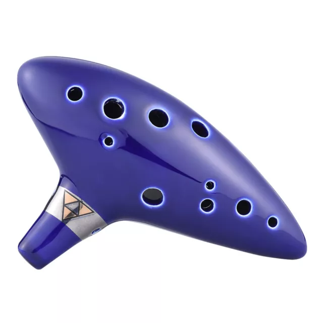 12 Hole Ocarina Ceramic Alto C Vessel Flute Wind Musical Instrument B2F8