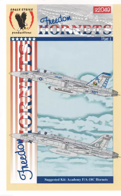 Eagle Strike 1/32 F-18 Freedom Hornets Decals Pt I Trumpeter Revell Hasegawa