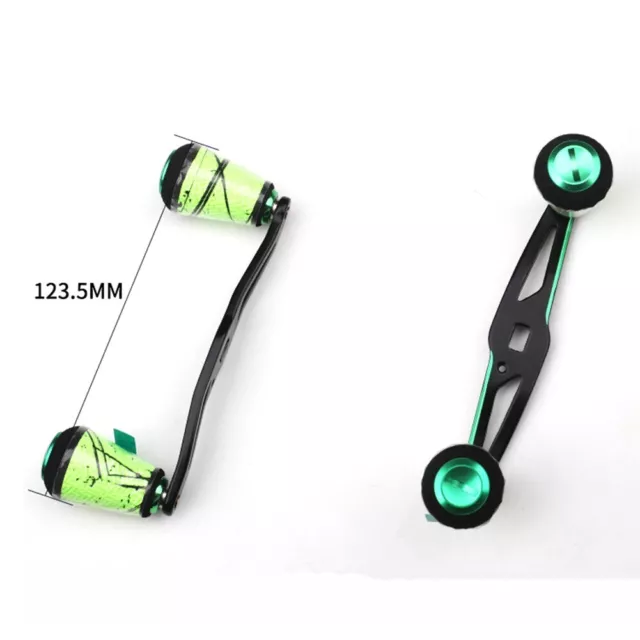 1 * Reel Handle 123.5mm / 4.9in Aluminum Alloy For Bait Fishing Reels Green