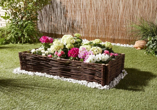 Salvare Set 2x Beetbegrenzung " Recinto ", 100 X 20 CM, Naturale Salice