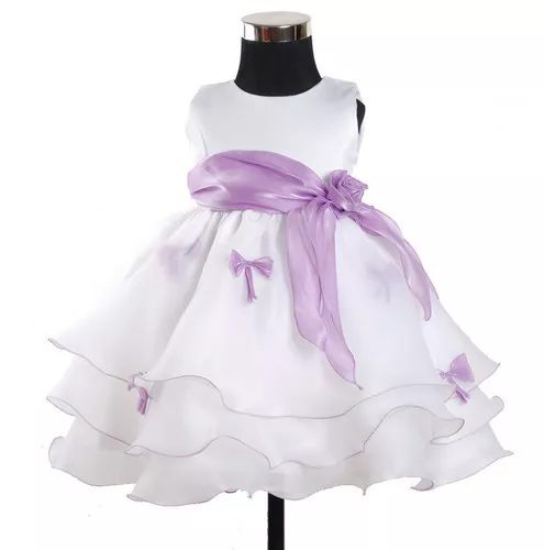 Taufen Blume Mädchen Kleid Party Brautjungfer Hochzeit in 6 Farben von 3M-24M