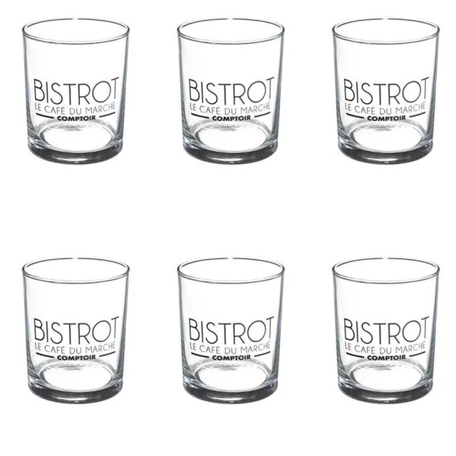 Lot de 6 Verres à Eau "Tribecart" 28cl Transparent
