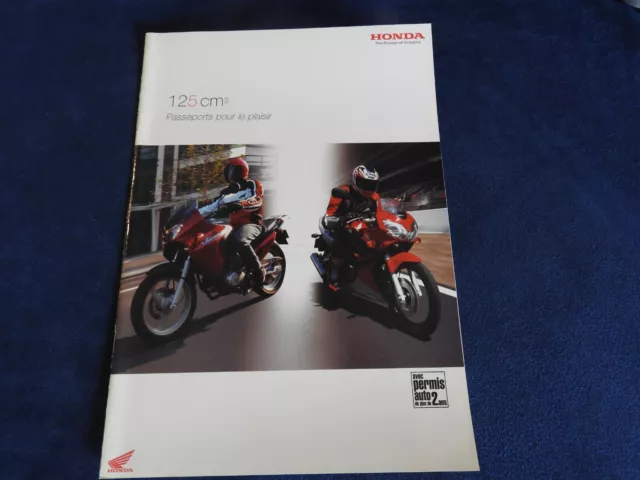 catalogue brochure moto gamme honda 125cc 2005