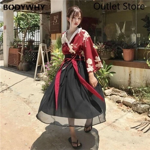 Women Kimono Floral Japanese Yukata Skirt Outfit Dress Vintage Party Clothes
