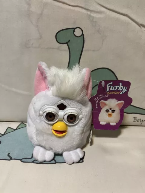 Vntg 1999 Furby Buddies Plush Bean Bag Stuffed White With Tag Non Electronic Toy