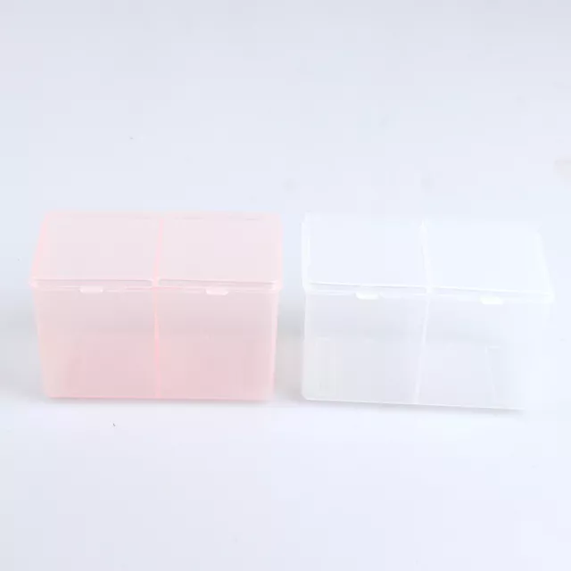 2X Cotton Swab Holder With Lid Portable Qtip Holder Travel Case
