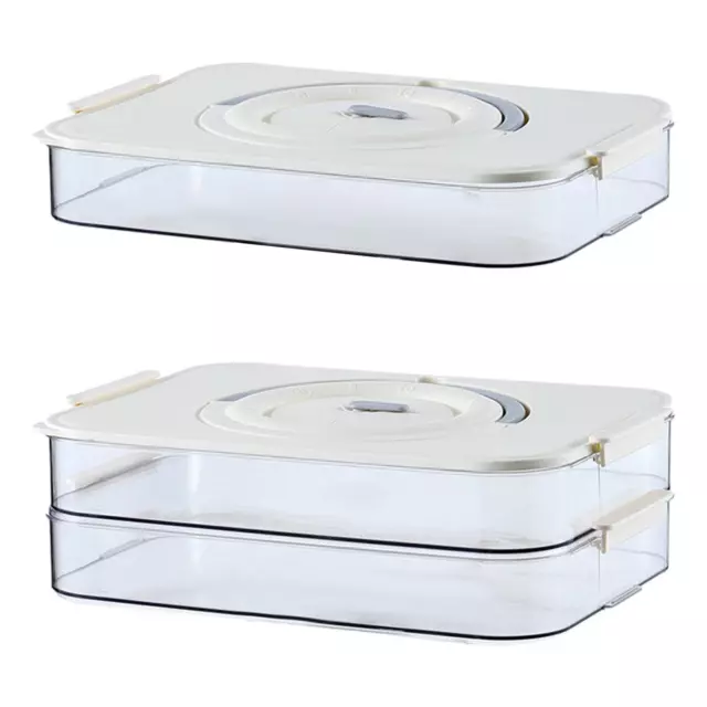 Food Preservation Tray Refrigerator Food Shelf Bins Box for Freezers, Cupboards