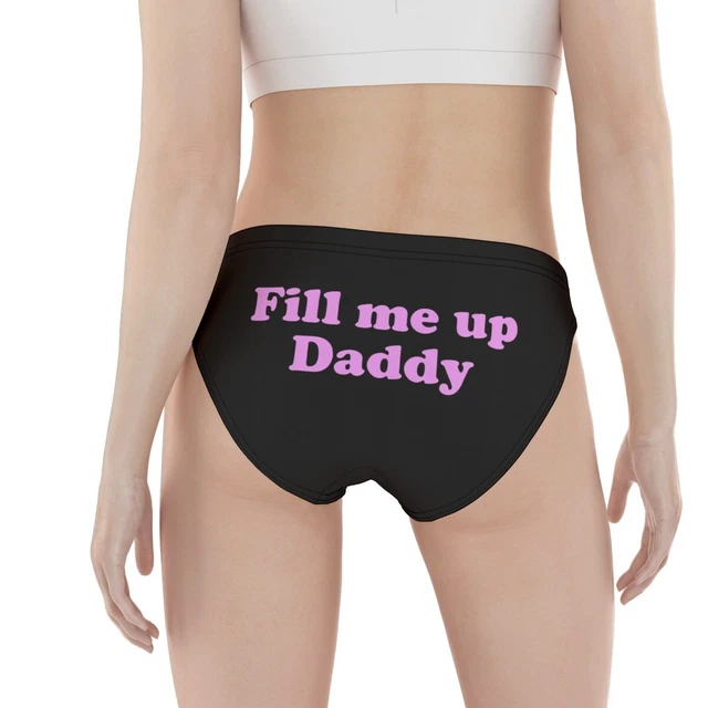 DADDY'S LITTLE SLUT Women's Sexy Slutty Kinky Black Pink Panties Lingerie  S-5XL $19.99 - PicClick