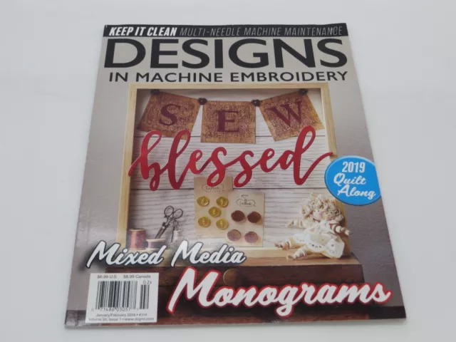 Monogramas de medios mixtos Designs In Machine Bordadoy 2019 edición 114 edredón MÁS