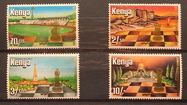 Kenia 1984: Schach 60 Jahre Weltverband – 4* postfrisch