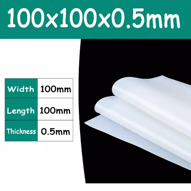 White Translucent Silicone Sheet Thick 0.5/20~50mm Silica Rubber Soft Mat Gasket 2