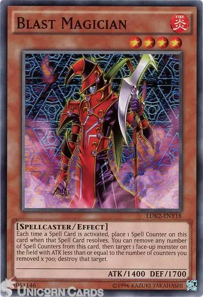 LDK2-ENY18 Blast Magician UNL edition Mint YuGiOh Card