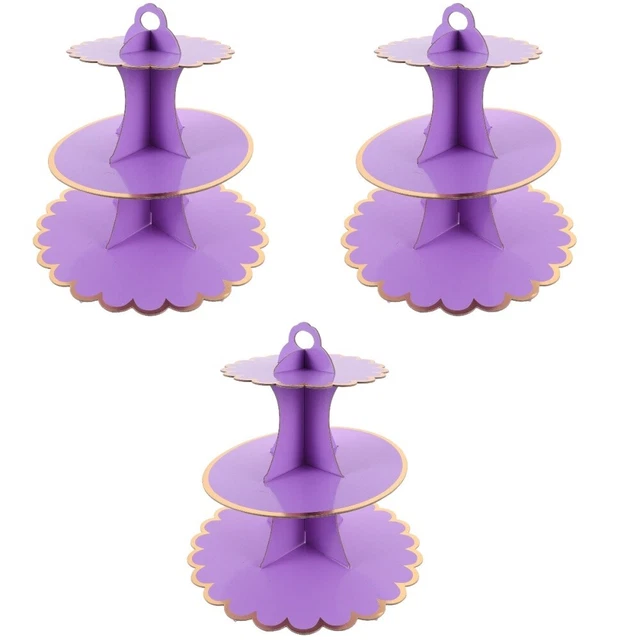 3 set porta torte tazza di cartone porta torta di compleanno supporto torta macaron