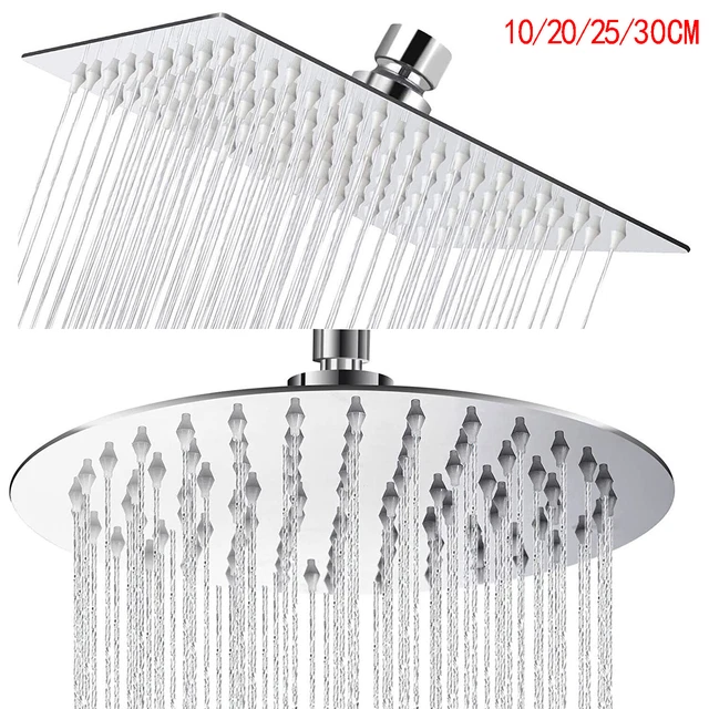 Soffione doccia a cascata in acciaio inox 304 Soffione a cascata grande pioggia a parete Presa acqua a pioggia Soffione a pioggia