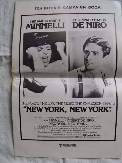 NEW YORK NEW YORK (1977) Cinema Exhibitors Campaign Press Book Minnelli De Nero