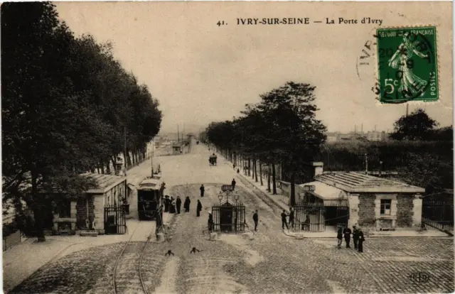 CPA AK PARIS 13e IVRY-sur-SEINE La Porte d'Ivry (673142)