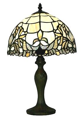 Multi Colour Hand Made Tiffany Style Stained Glass Table Lamp 10 Inches Wide