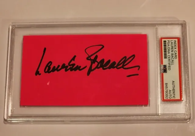Lauren Bacall Signed PSA DNA COA Autograph Auto Actress Wife Of Humphrey Bogart