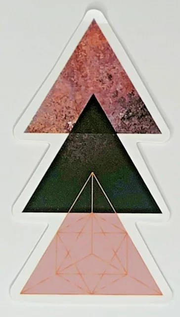 Three Triangles Different Colors and Patterns Sticker Awesome Embellishment Cool