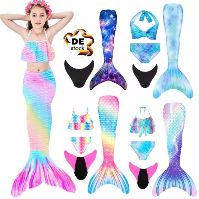 Flosse Meerjungfrauen Kind Bikini Mermaid Meerjungfrau Monoflosse Kinder Schwanz