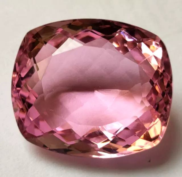 Grande 72,35 quilates Cojín de kuncita rosa corte facetado piedras preciosas sueltas regalo para mujer