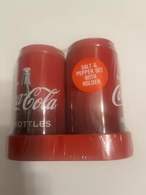 Coca-Cola Tin / Metal Coke Soda Can Mini Salt & Pepper Shakers.