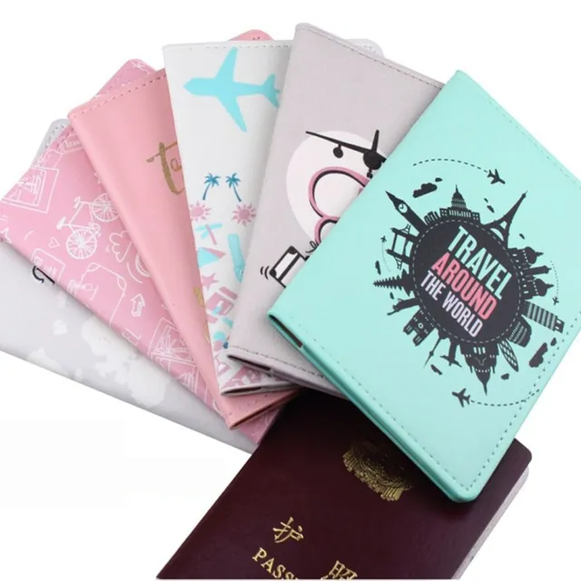 PU Leather Wallet Protector Cover Passport Holder Card Case Document Bag