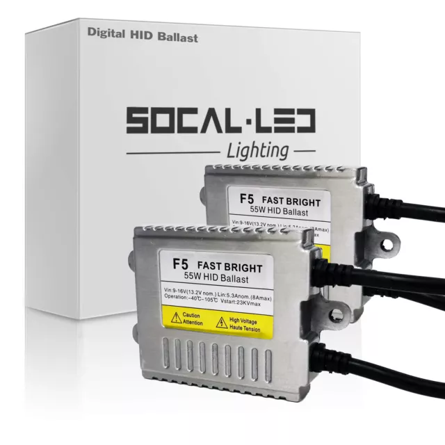 SOCAL-LED 2x Digital HID Ballast Replacement 55W AC Slim Design for Honda Acura