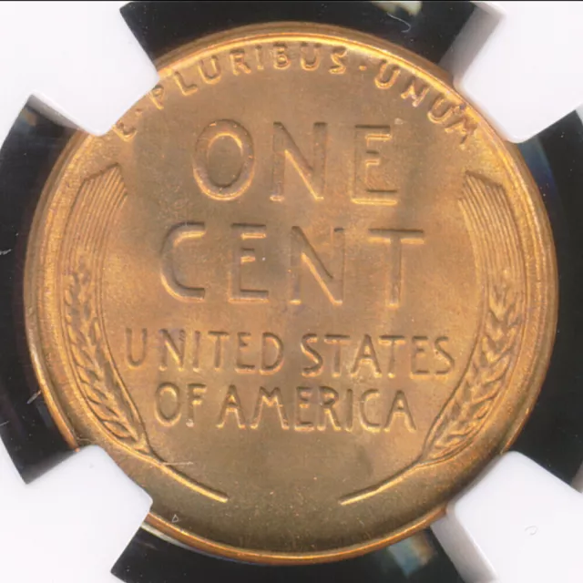 United States 1954-S Lincoln Cent 1c Wheat Reverse - NGC MS66RD (3798313-046)