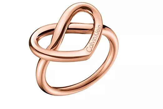 Calvin Klein Rose Gold Tone Heart Ring Size “N” Bnwt