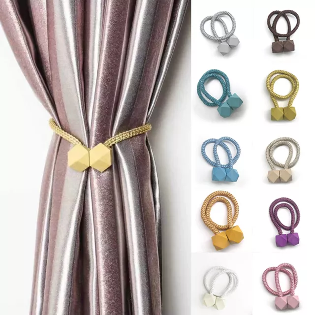 Magnetic Ball Curtain Tiebacks Tie Backs Buckle Clip Belt Holdbacks Home Decor