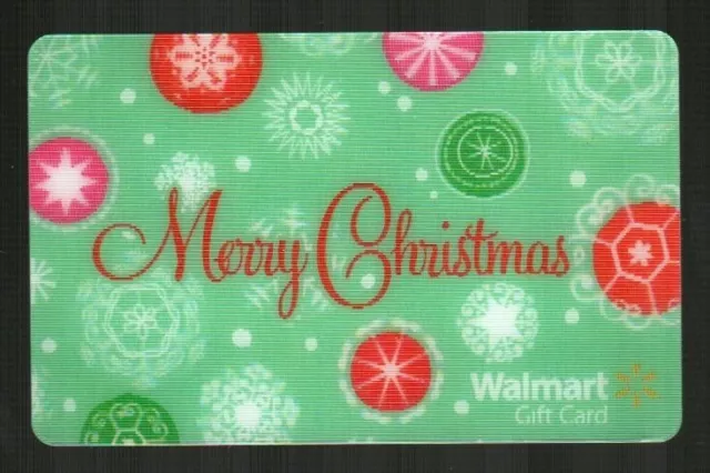 WALMART Merry Christmas, Snowflakes 2010 Lenticular Gift Card ( $0 )