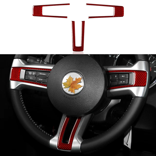 Red Car Decal Carbon Fiber Interior Trim Cover Fits Ford Mustang 2009-2014 US