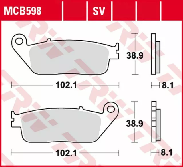 TRW Sinter Bremsbeläge vorne für Triumph Bonneville 900 T100 Black , 1200 T120