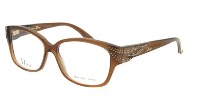 NEW Christian Dior Womens Eyeglasses CD 3229 Brown Crystals Limited Edition