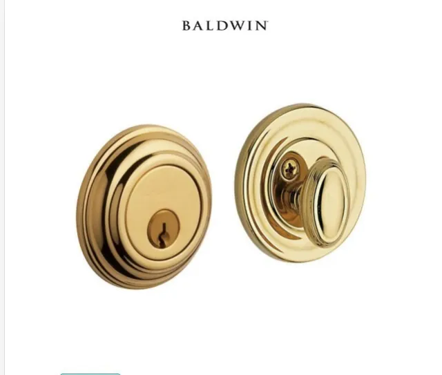 Baldwin Traditional Solid Brass Single Cylinder Keyed Entry Deadbolt from