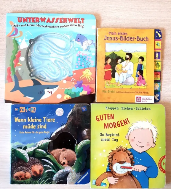 Papp-Kinderbücher "Wenn kleine Tiere müde sind" Guten Morgen"Jesus Bilder-Buch"
