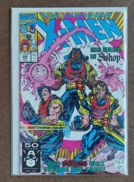 Uncanny X-Men, Vol. 1 #282A 1st app. Bishop 1991 Whilce Portacio Regular Cover