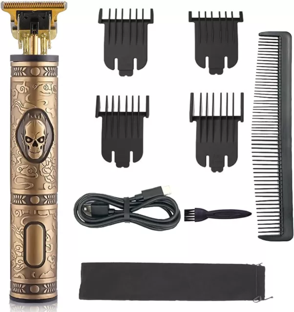 Elektrische Pro T-Klinge Trimmer Haarschneidemaschine für Männer, Zero Gapped Trimmer, USB Rec