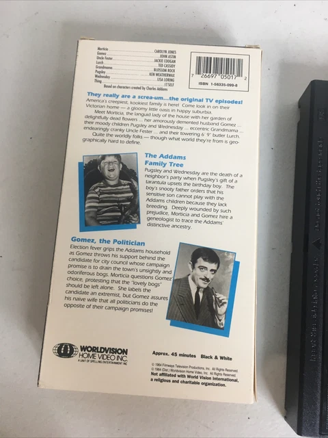 LA FAMIGLIA ADDAMS Serie TV originale (1964) VHS 3 episodi EUR 5,66