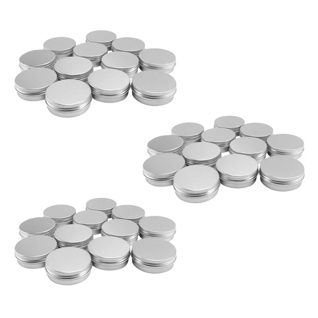 36 x 50 ml vasi in alluminio capacità 50 ml piccoli vuoti / candele / pentole spezie T3G1