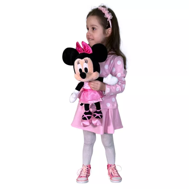 Peluche Minnie Sonore et Lumineuse - Disney - 30 cm - Rose et Noir