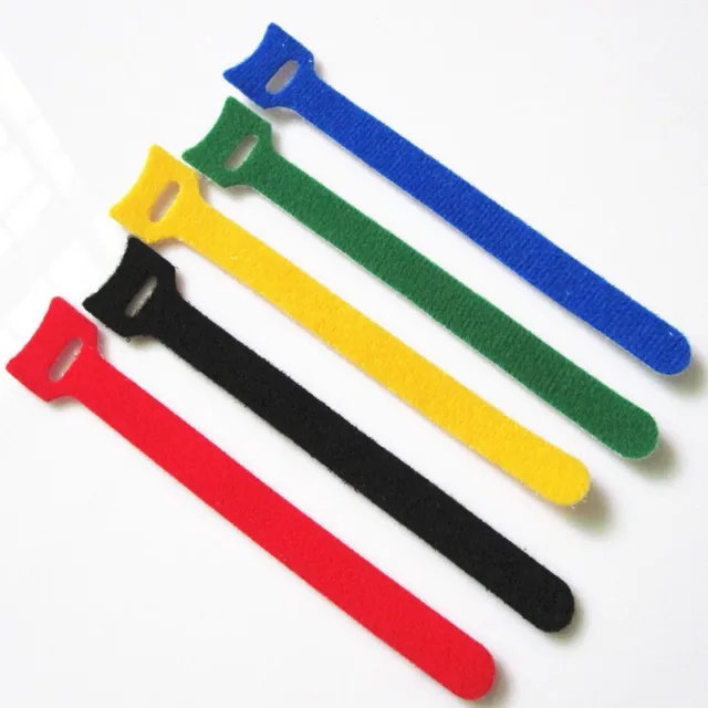 150*12mm Cable Ties Fastening Tape Strap Reusable Tie Hooks Set and Loops O69C